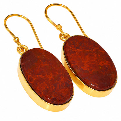 Red Moss Agate Earrings EM-1001 TE01118