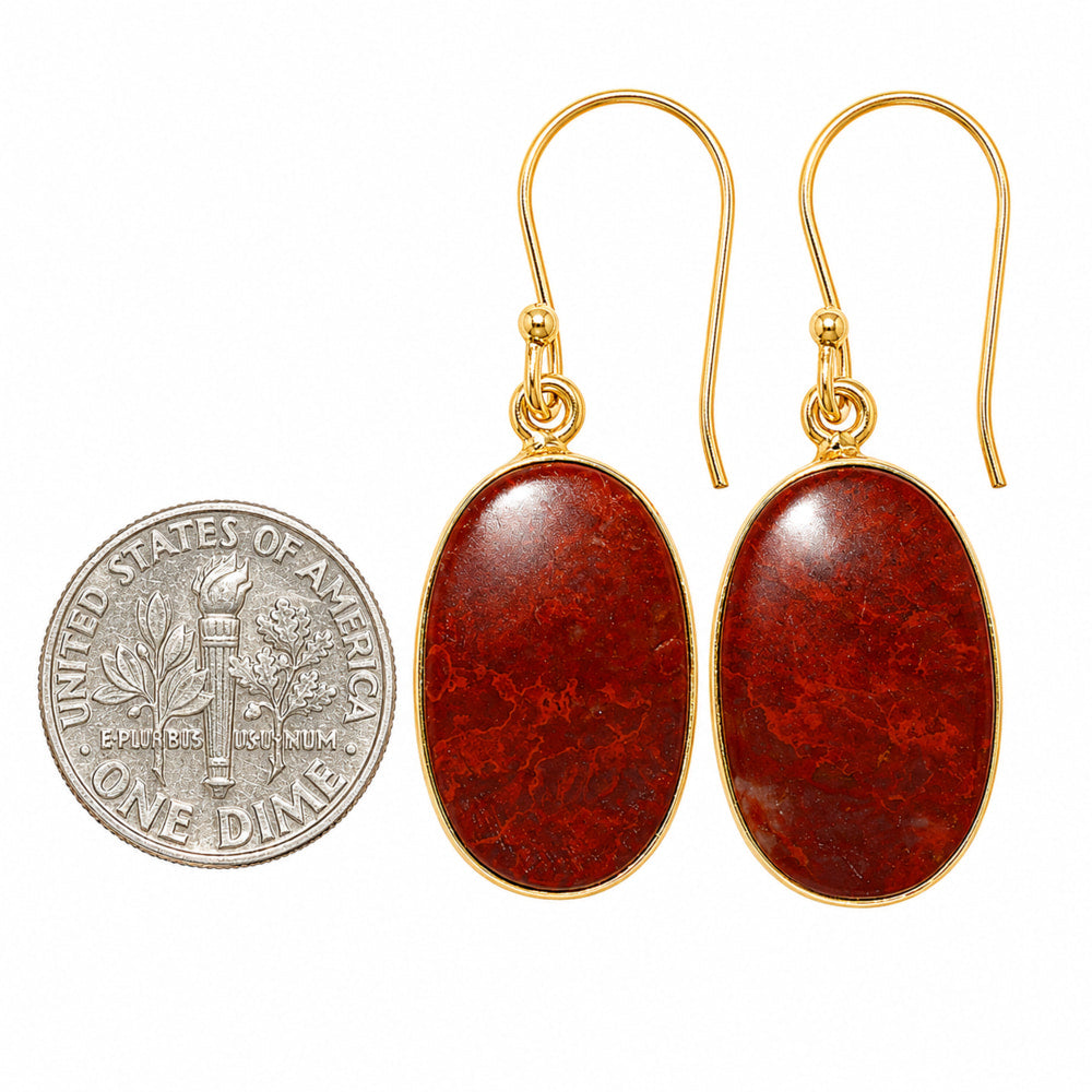 Red Moss Agate Earrings EM-1001 TE01118