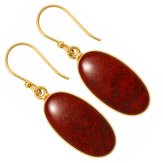 Red Moss Agate Earrings EM-1001 TE01119