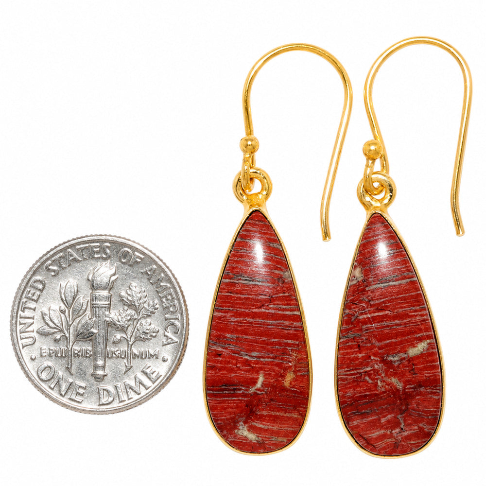 Snake Skin Jasper Earrings EM-1001 TE01123
