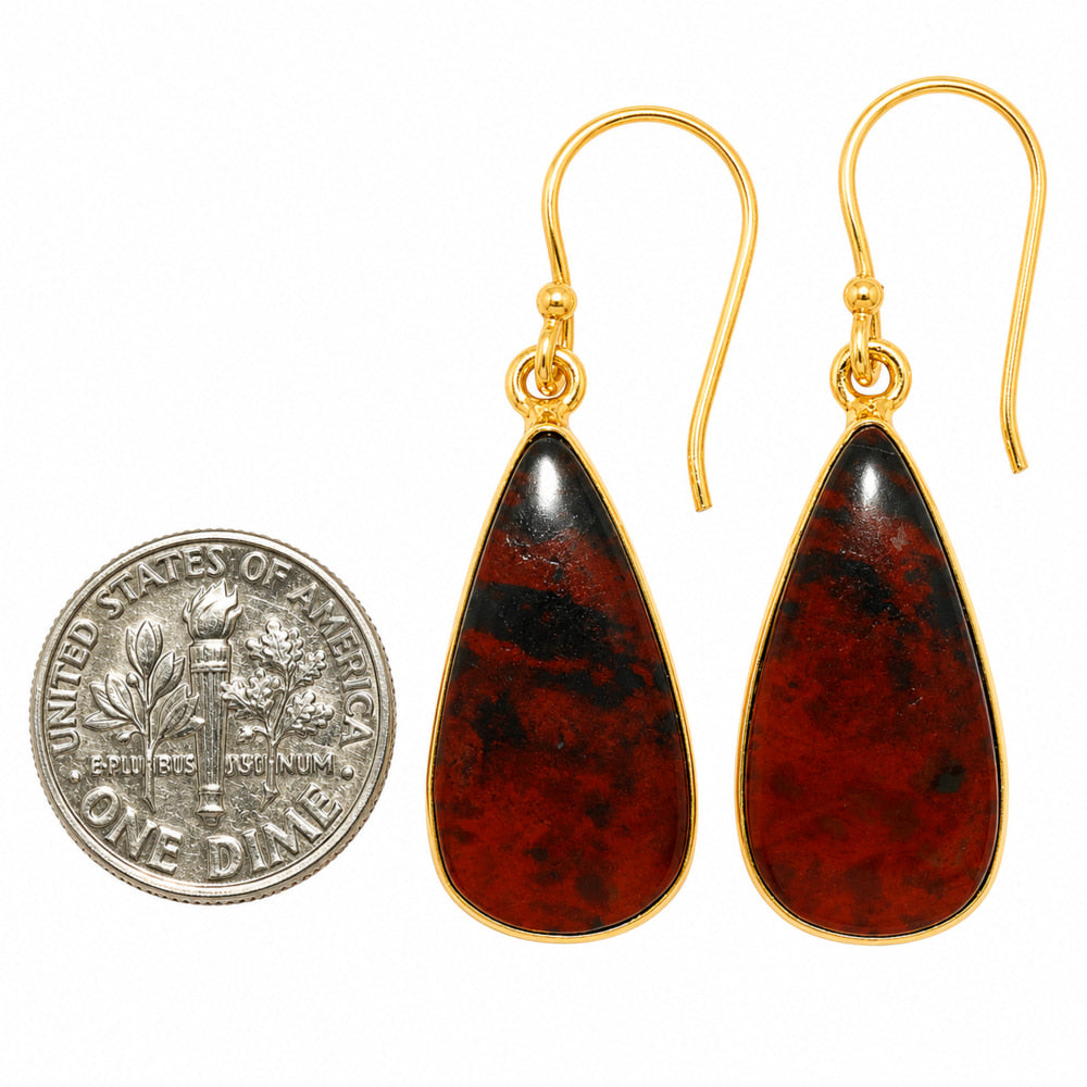 Blood Stone Earrings EM-1001 TE01131
