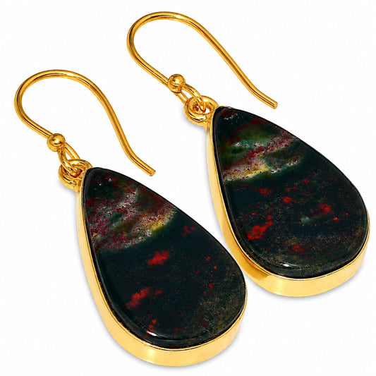 Blood Stone Earrings EM-1001 TE01141
