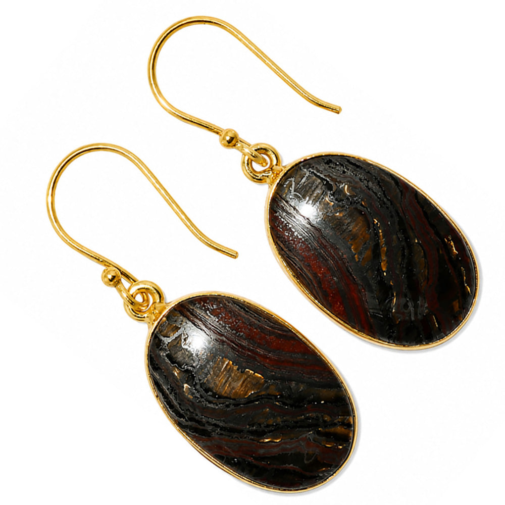 Iron Tiger Eye Earrings EM-1001 TE01142