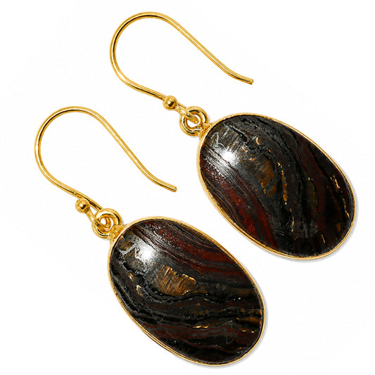 Iron Tiger Eye Earrings EM-1001 TE01142