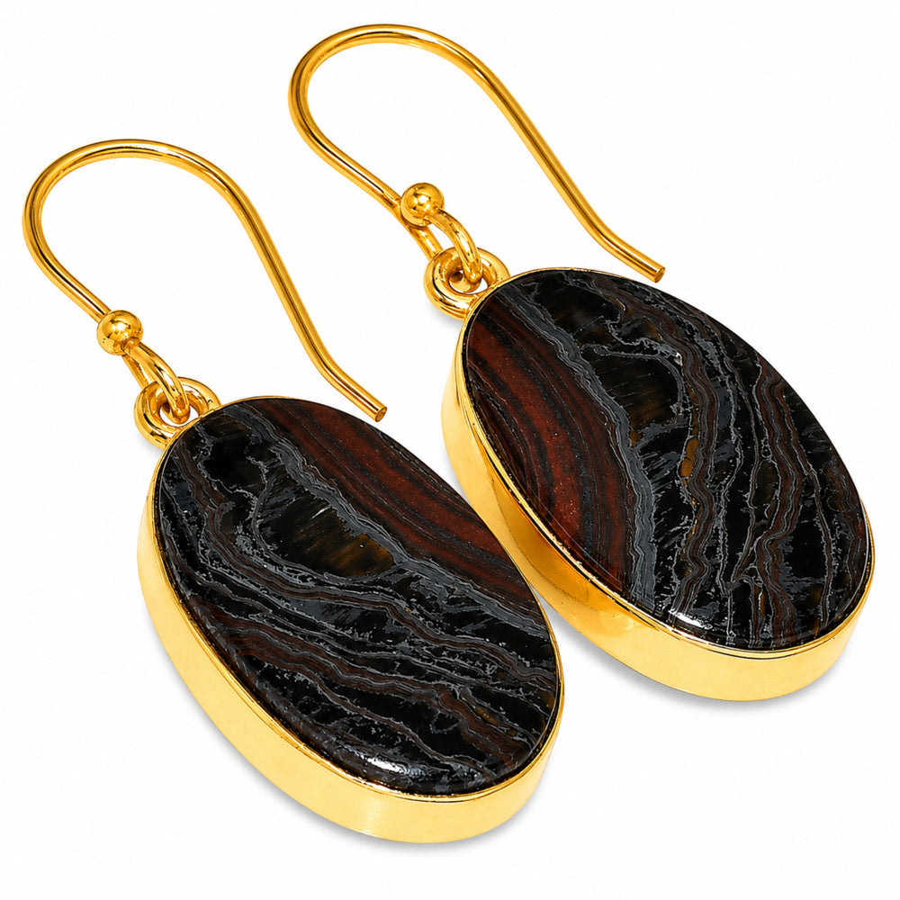 Iron Tiger Eye Earrings EM-1001 TE01142