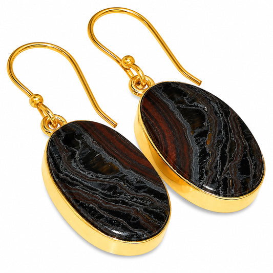 Iron Tiger Eye Earrings EM-1001 TE01142