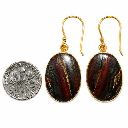 Iron Tiger Eye Earrings EM-1001 TE01143