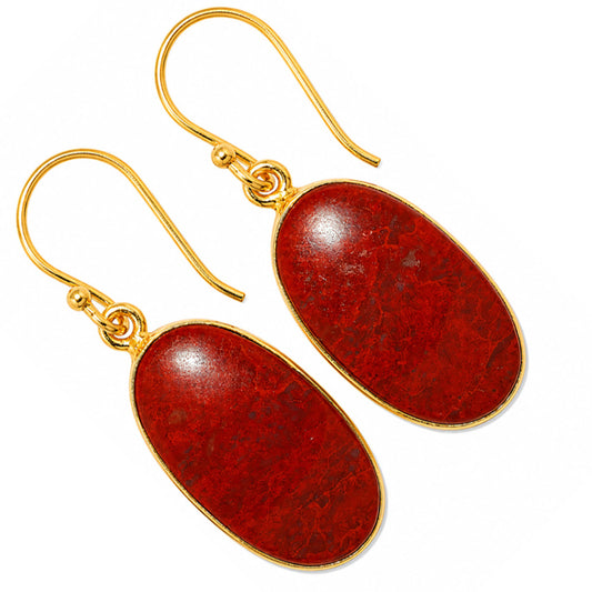 Red Moss Agate Earrings EM-1001 TE01150
