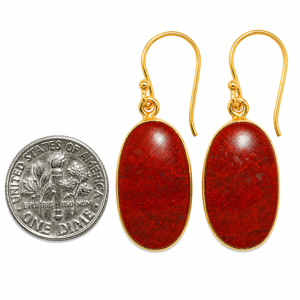 Red Moss Agate Earrings EM-1001 TE01150