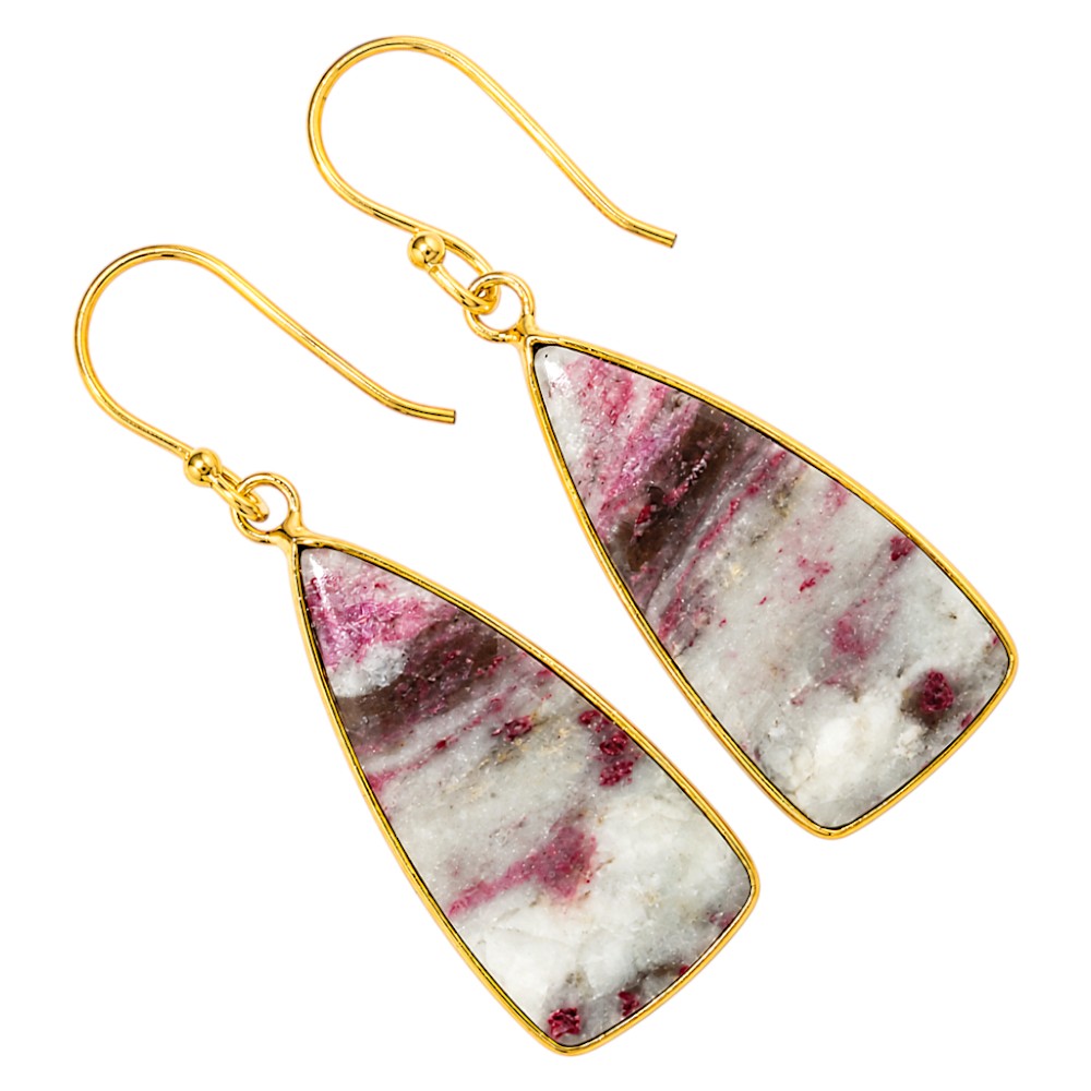 Pink Tourmaline in Quartz Earrings EM-1001 TE01153