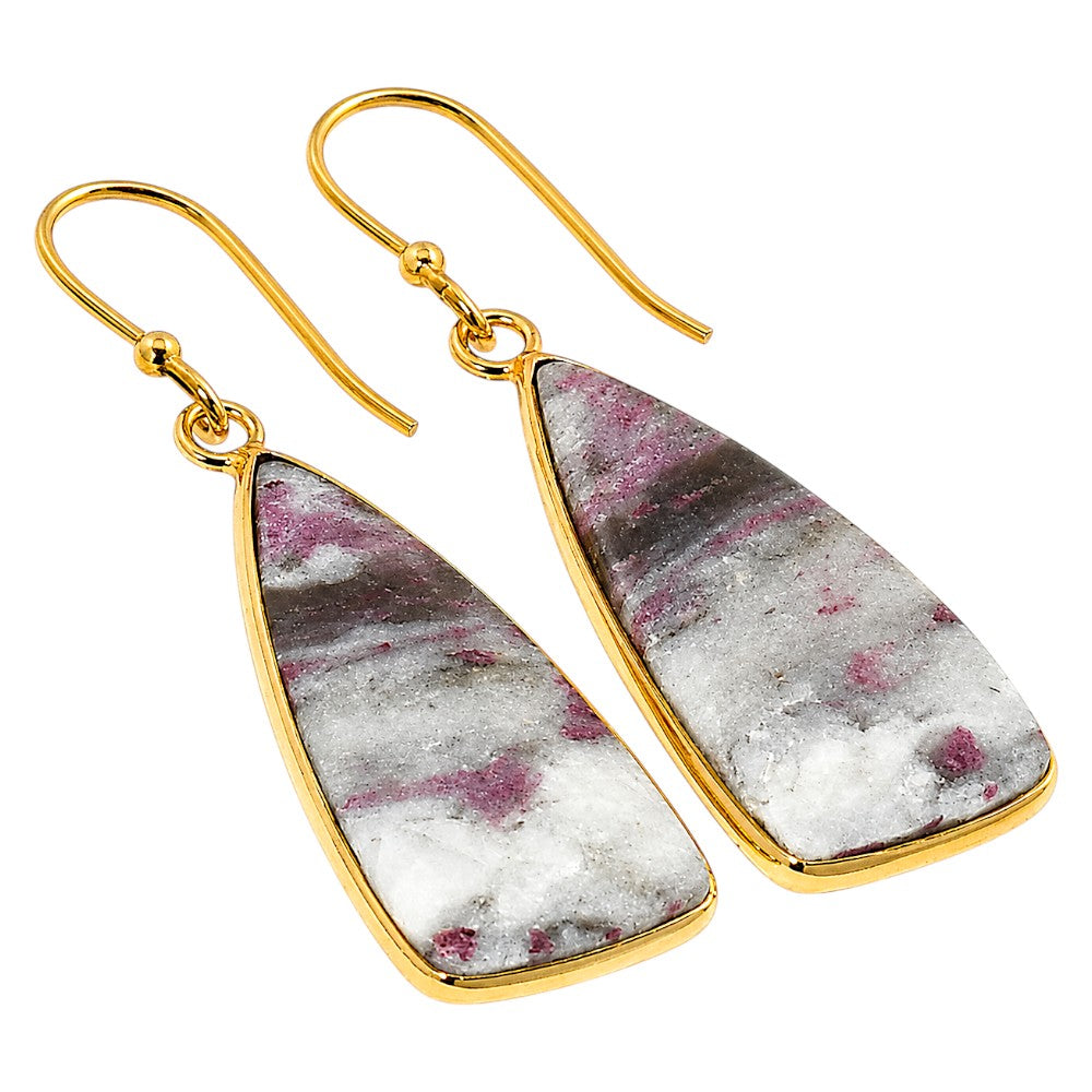 Pink Tourmaline in Quartz Earrings EM-1001 TE01153