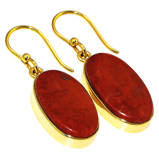 Red Moss Agate Earrings EM-1001 TE01176