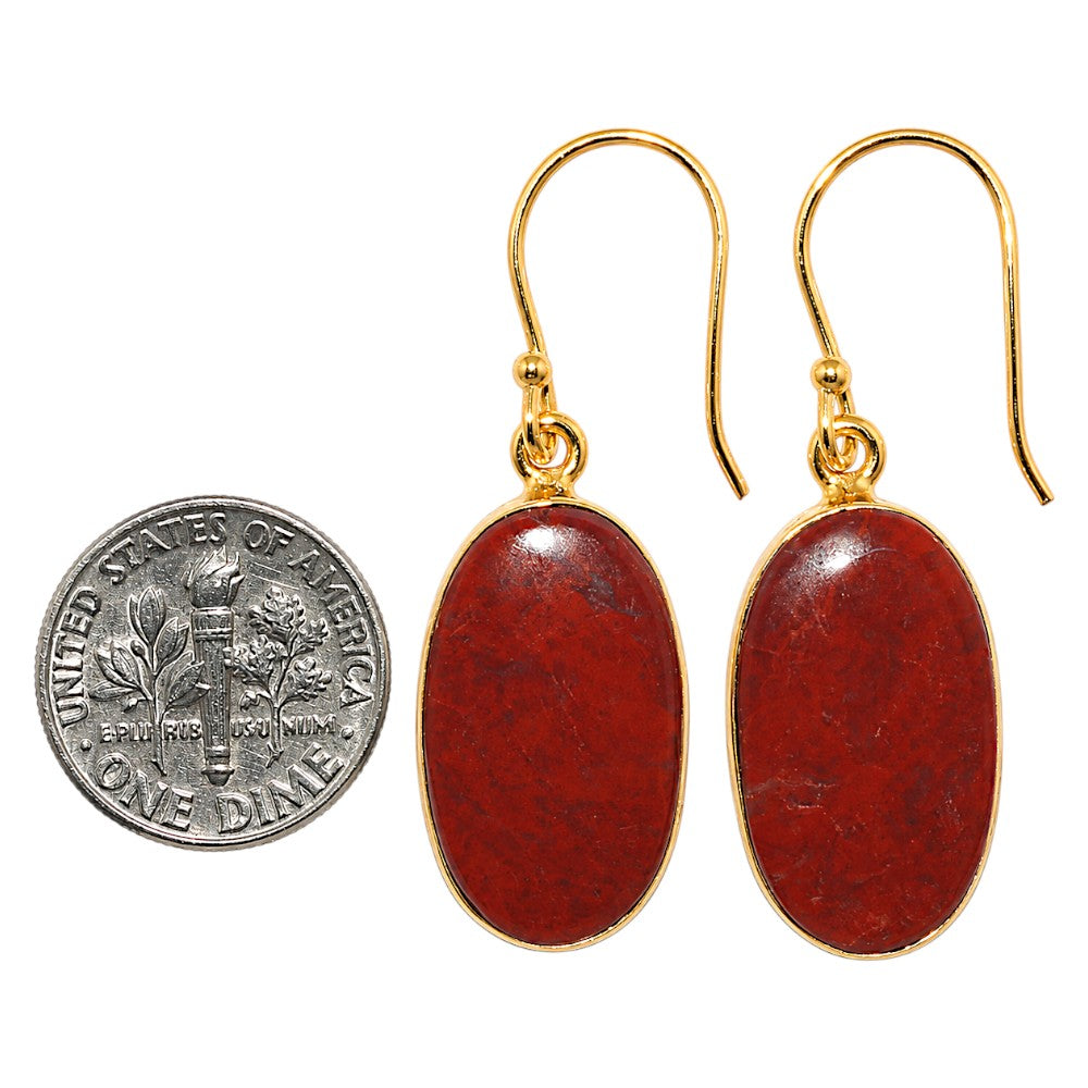 Red Moss Agate Earrings EM-1001 TE01176