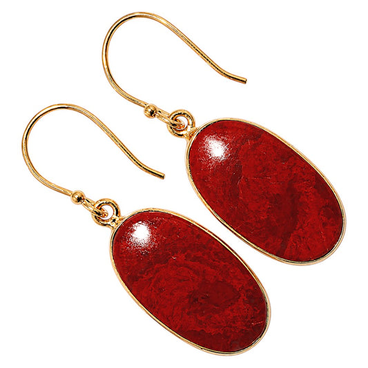 Red Moss Agate Earrings EM-1001 TE01177