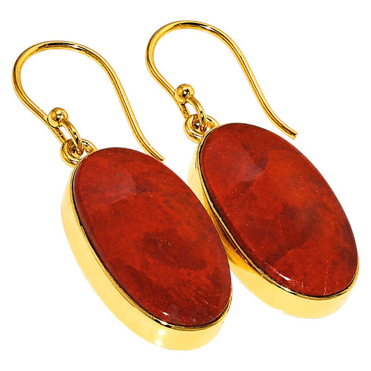 Red Moss Agate Earrings EM-1001 TE01177