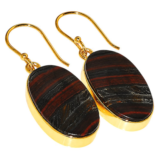 Iron Tiger Eye Earrings EM-1001 TE01191