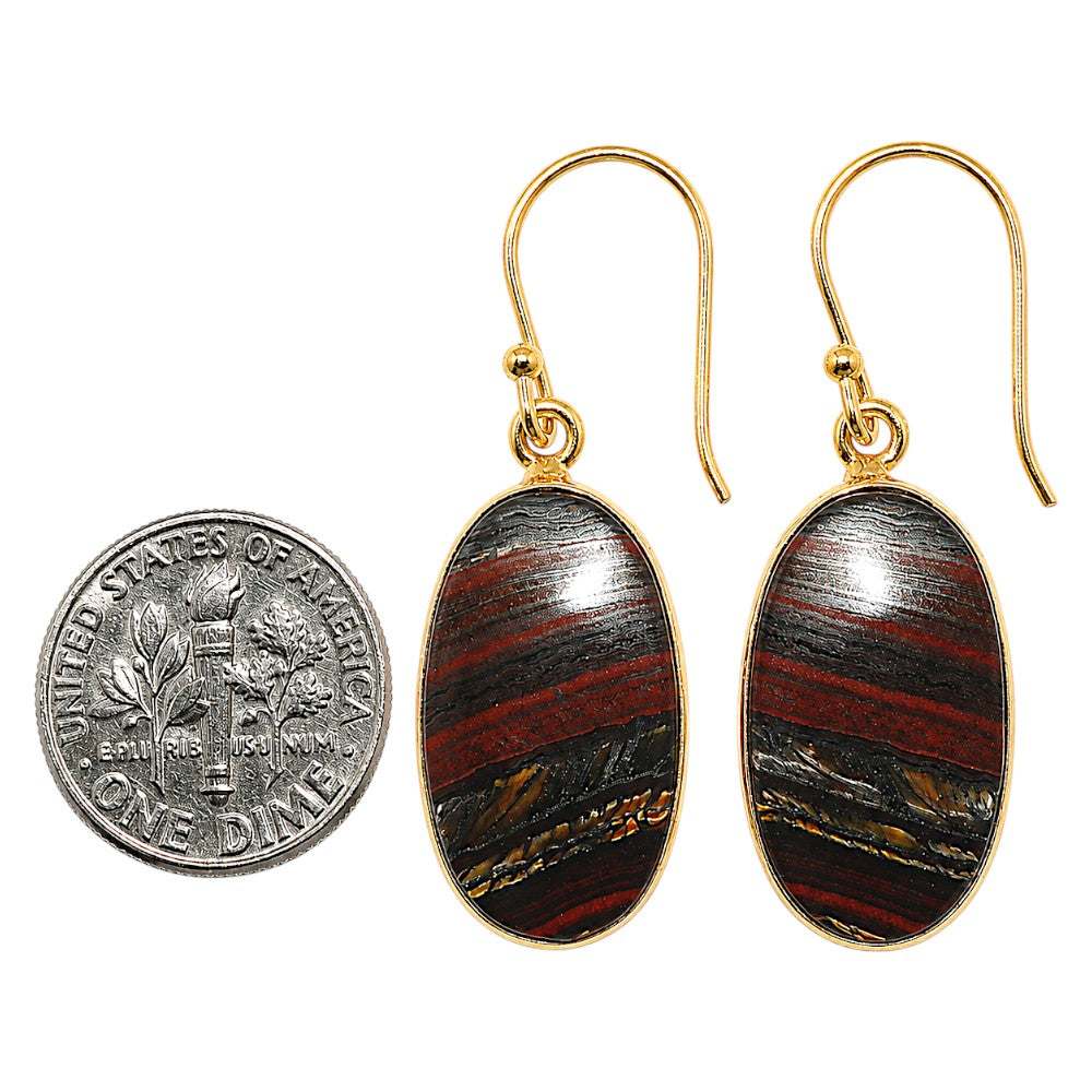 Iron Tiger Eye Earrings EM-1001 TE01191
