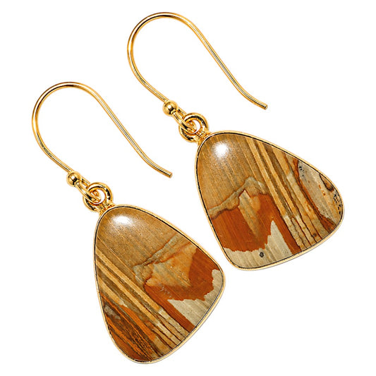 Rocky Butte Picture Jasper Earrings EM-1001 TE01192