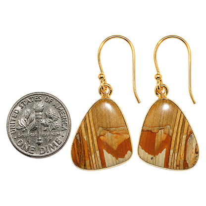 Rocky Butte Picture Jasper Earrings EM-1001 TE01192