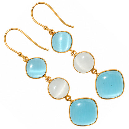 Blue Selenite and White Selenite Earrings EM-1007 TE01202