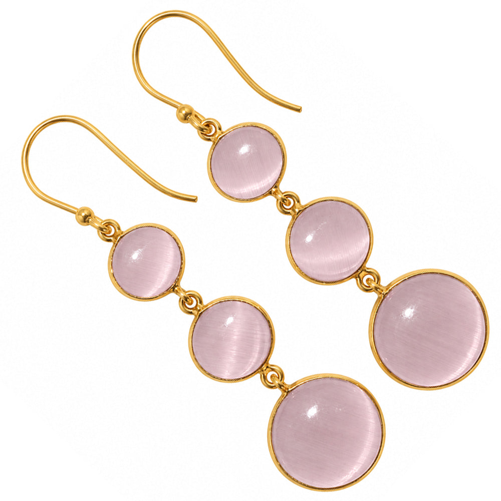Pink Selenite Earrings EM-1007 TE01204