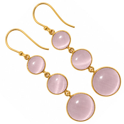 Pink Selenite Earrings EM-1007 TE01204