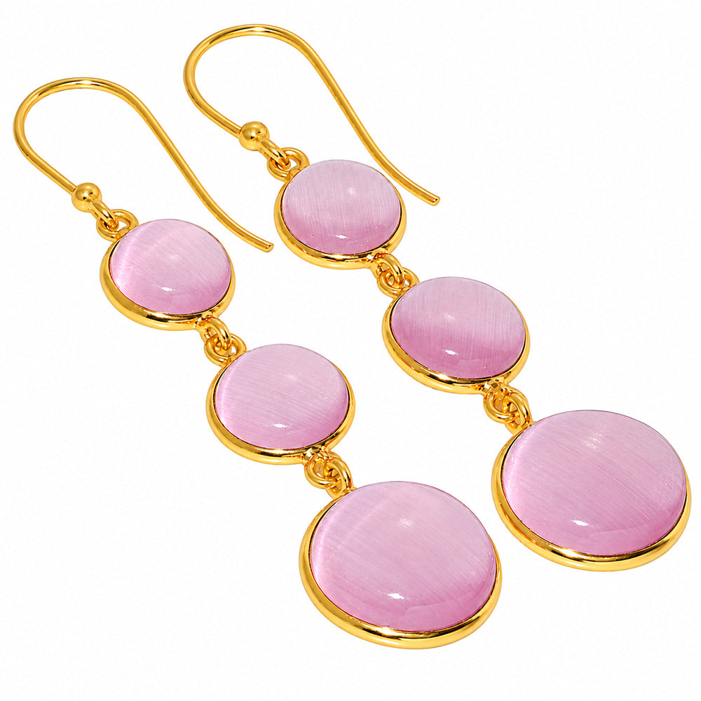 Pink Selenite Earrings EM-1007 TE01204