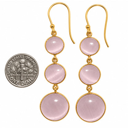 Pink Selenite Earrings EM-1007 TE01204