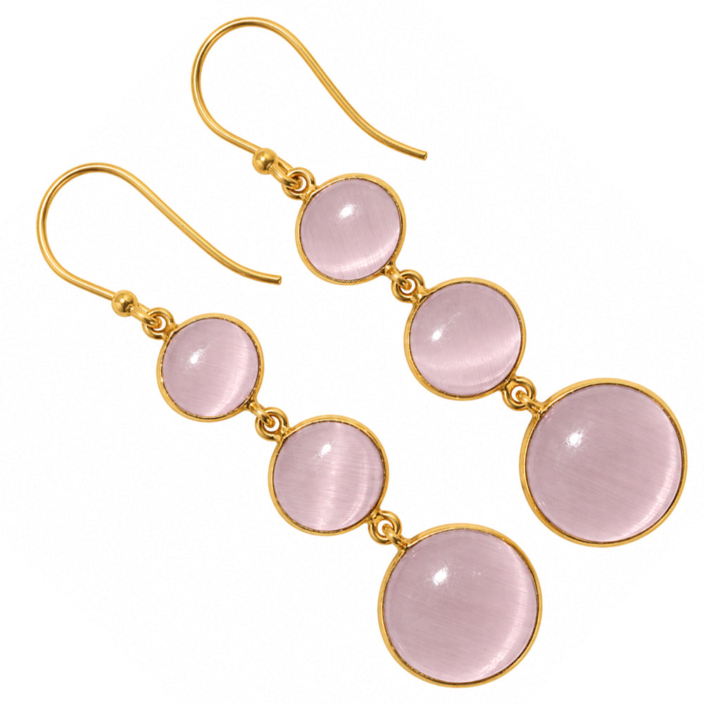 Pink Selenite Earrings EM-1007 TE01205
