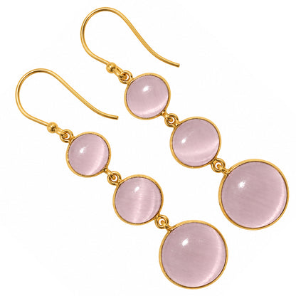 Pink Selenite Earrings EM-1007 TE01205
