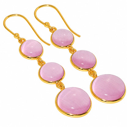 Pink Selenite Earrings EM-1007 TE01205