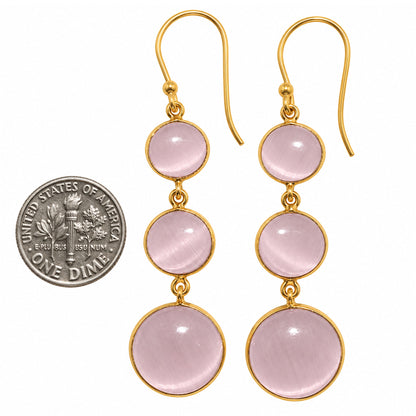 Pink Selenite Earrings EM-1007 TE01205