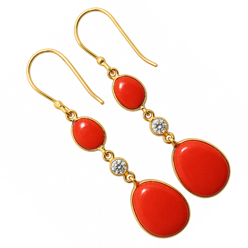 Coral Jasper Earrings EM-1007 TE01226