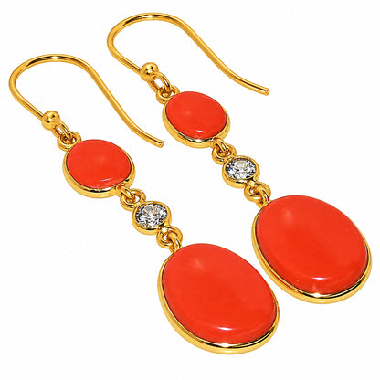 Coral Jasper Earrings EM-1007 TE01226