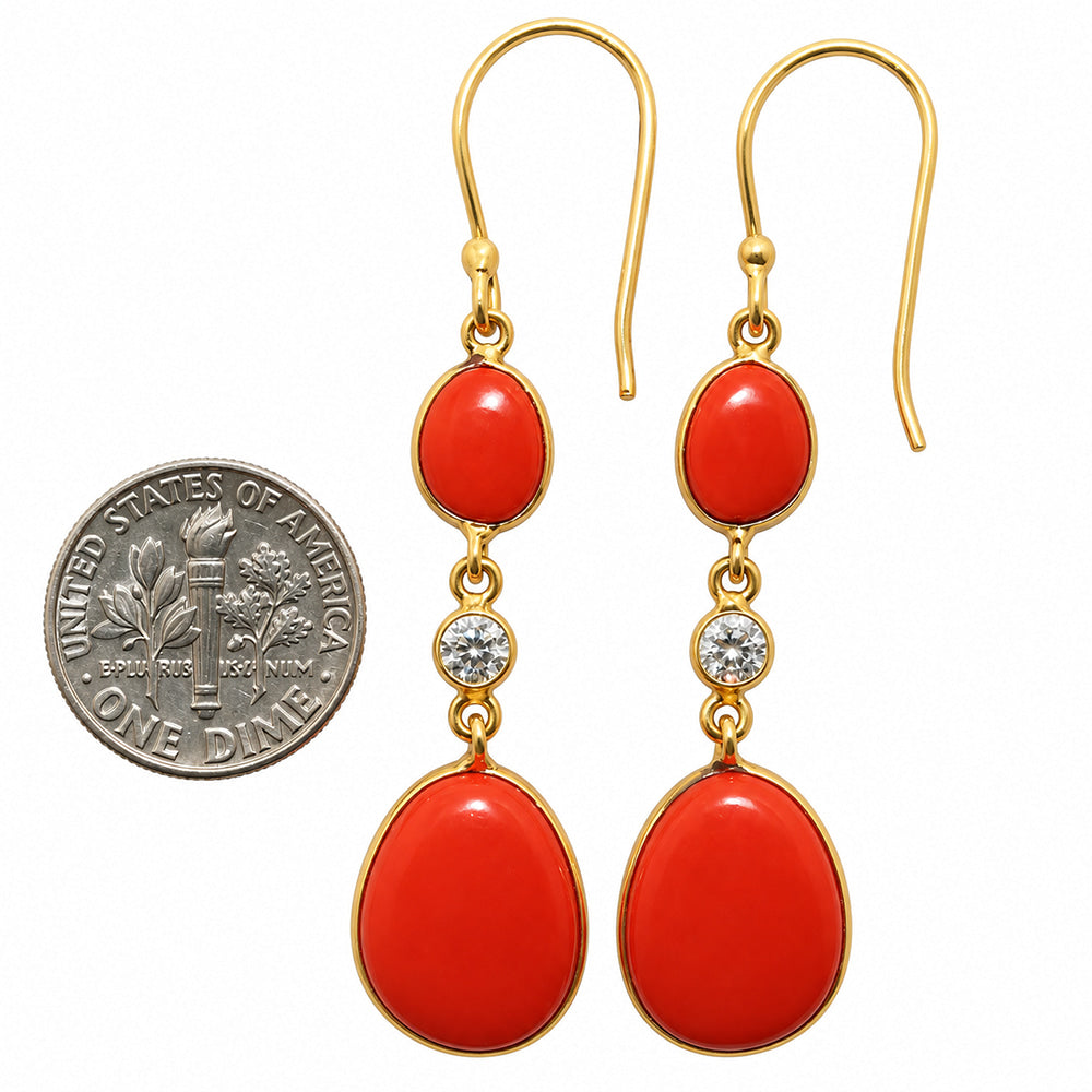 Coral Jasper Earrings EM-1007 TE01226