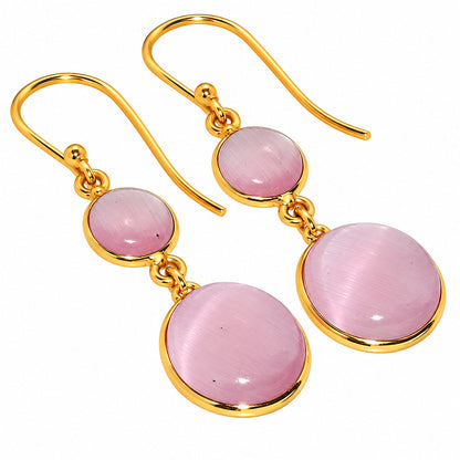 Pink Selenite Earrings EM-1002 TE01232