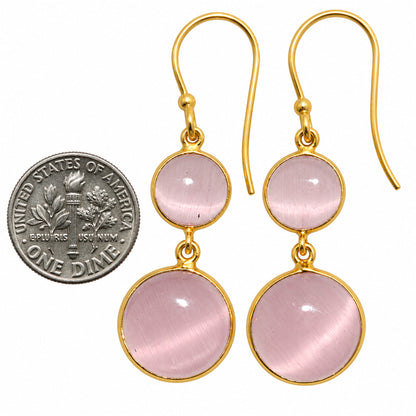 Pink Selenite Earrings EM-1002 TE01232