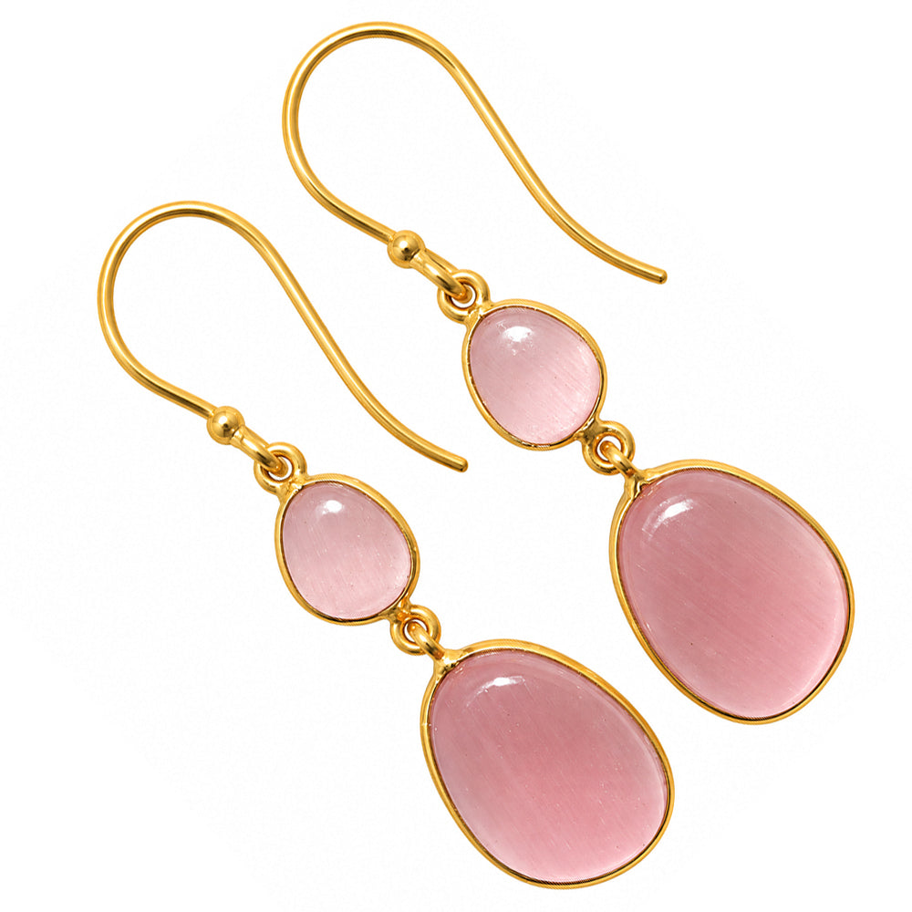 Pink Selenite Earrings EM-1002 TE01233