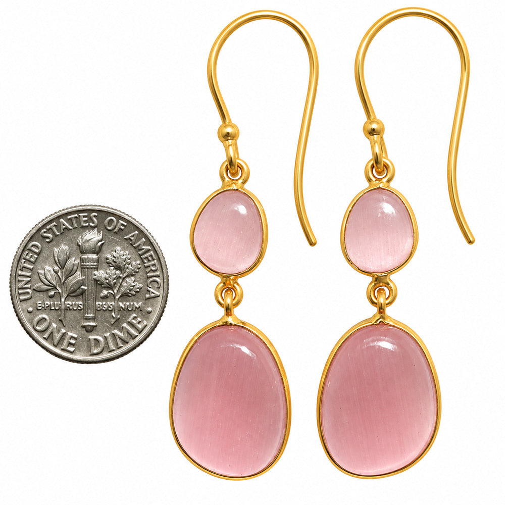 Pink Selenite Earrings EM-1002 TE01233