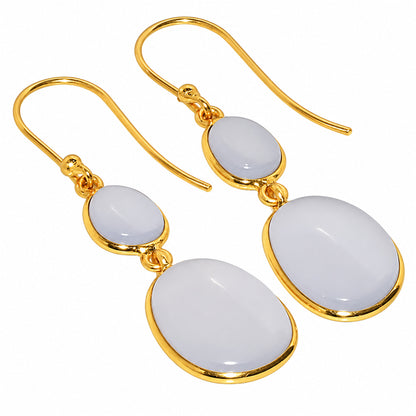 Milky Chalcedony Earrings EM-1002 TE01235