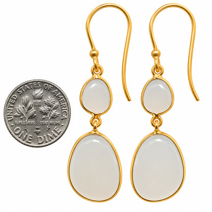 Milky Chalcedony Earrings EM-1002 TE01235