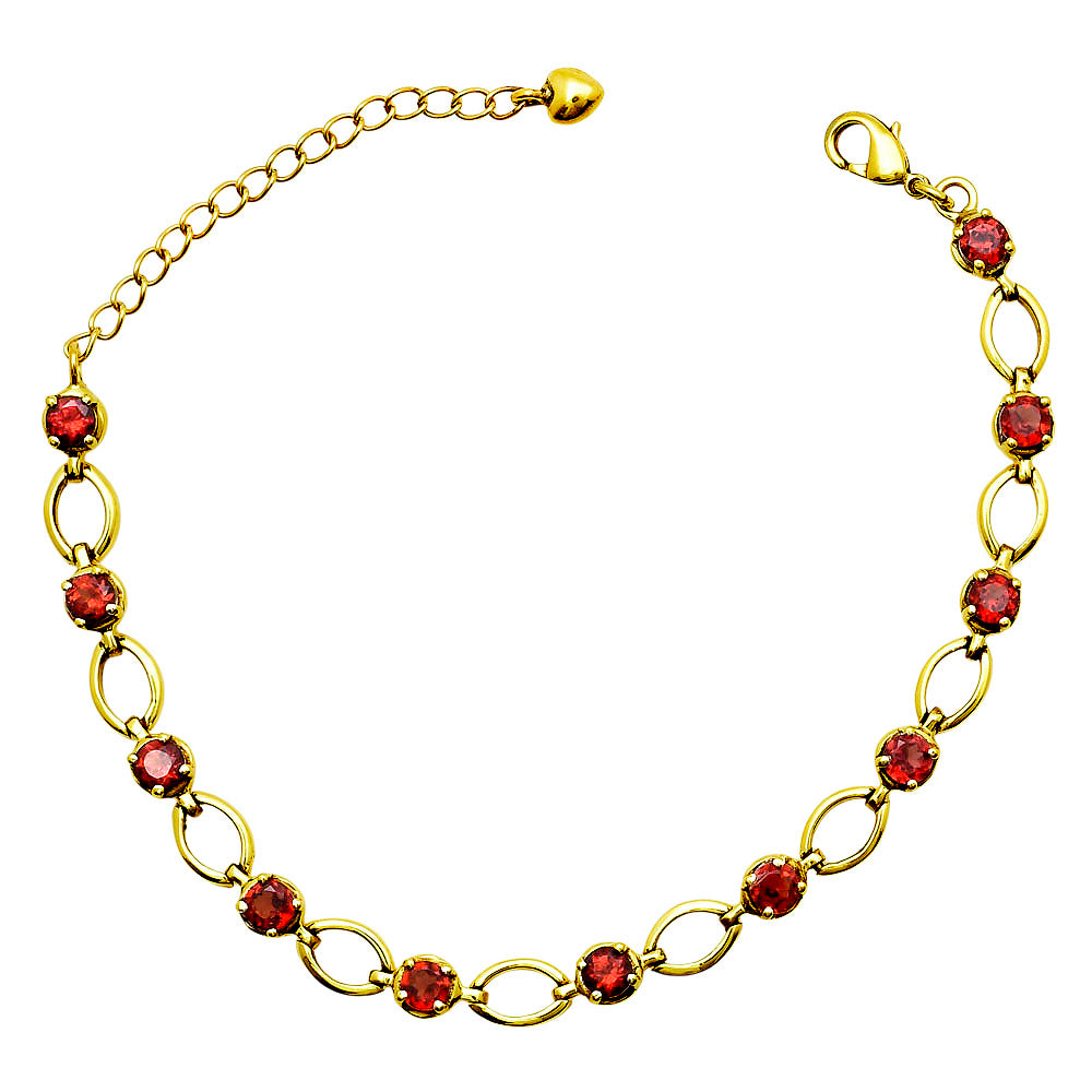 Colorful Gemstone 18K Gold Plated Bracelet – Designer Jewelry USA TGB1001 BM-1049