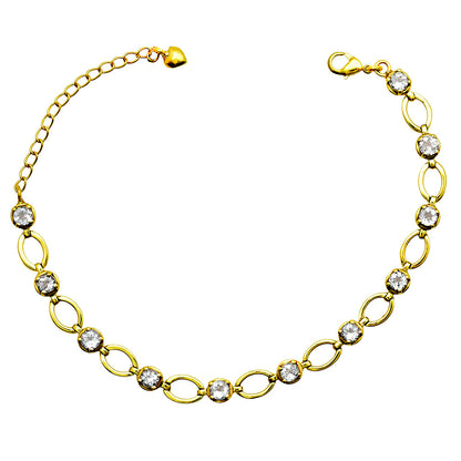 Colorful Gemstone 18K Gold Plated Bracelet – Designer Jewelry USA TGB1001 BM-1049