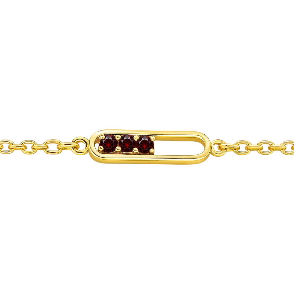 Minimal 18K Gold Plated Gemstone Bar Bracelet – Handmade Jewelry TGB1007 BM-1055