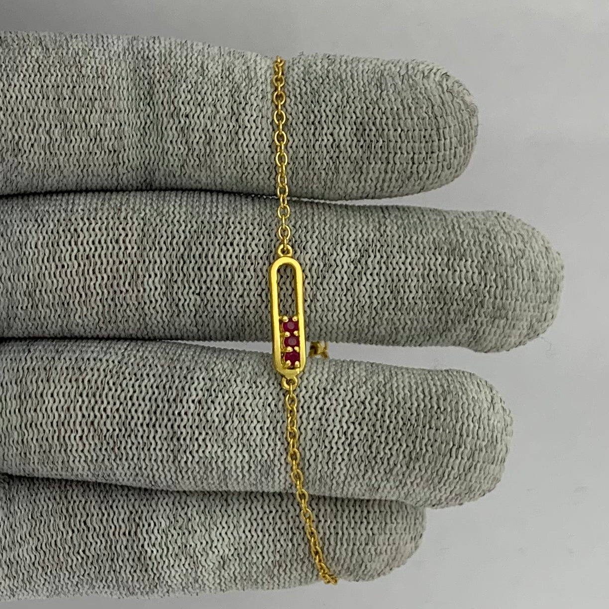 Minimal 18K Gold Plated Gemstone Bar Bracelet – Handmade Jewelry TGB1007 BM-1055