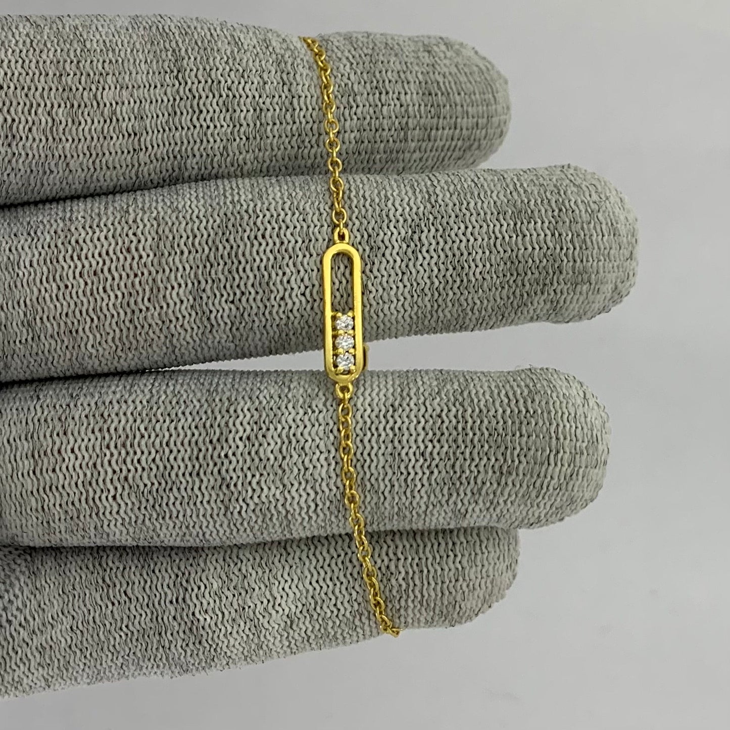 Minimal 18K Gold Plated Gemstone Bar Bracelet – Handmade Jewelry TGB1007 BM-1055