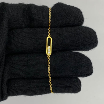 Minimal 18K Gold Plated Gemstone Bar Bracelet – Handmade Jewelry TGB1007 BM-1055
