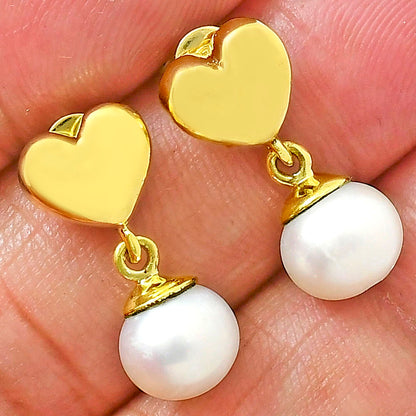 18K Gold Plated Heart Top Colorful Gemstone Drop Earrings Jewelry TGE1007 EM-1258