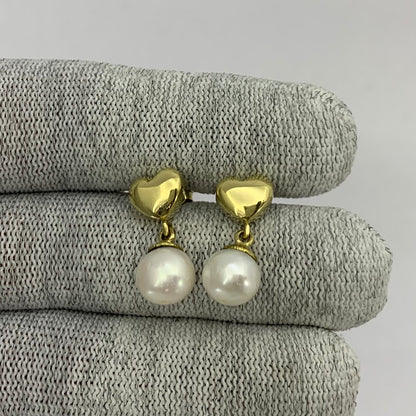 18K Gold Plated Heart Top Colorful Gemstone Drop Earrings Jewelry TGE1007 EM-1258