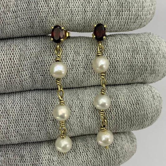 Minimal Pear Drop Gemstone Earrings 18K Gold Plated – Handmade TGE1013 EM-1270